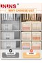 UNUNS Foldable Clothes Box,Oxford Fabric Closet Organizer Bag Set With Carry Handles And Clear - 3