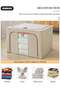 DUNISO 2 Pack Closet Storage Box with Metal Frame, Stackable Flodable Close (ZA9E1A019495D405498D2Z) - 5