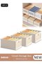 DUNISO 3 Pcs Linen Storage Boxes Large Capacity Foldable Storage Baskets for Home Fabric Storage