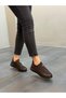 KAHVE Women's Leather Stretch Fabric Casual Shoes - 2
