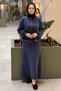 Patterned Velvet Matching Jacket and Skirt Set - 2