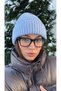 Baby Blue Unisex Fold-Over Knit Beanie