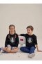 Custom-Designed Black Long-Sleeve Children's T-Shirt with Atatürk Print (Unisex for Girls and Boys) - 4