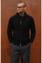 Men's Casual Premium Knit Stretch Fabric Cardigan with Double Zippers - 3
