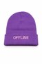 Purple Winter Hat with Offline Embroidery