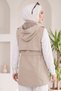 Women's Hooded, Zippered Windbreaker Vest Set - 2