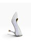 Women's Suede Stiletto with Rhinestones and Thin Stiletto Heels - 6
