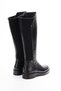 Women's Genuine Leather Zipper Boots 7034 BLACK LEATHER - 4