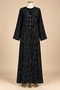 Black Abaya with a Tie-Dye Pattern. - 2