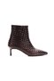 Women's Knitted Detail Classic Boots with Heels 5129 BROWN LEATHER - 2