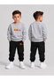 Children's Printed Winter Sweatsuit Top and Bottom Set: 3-Ply Brushed Inside Crew Neck Sweatshirt and Cotton Pants Set