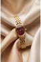 Bridgerton Women's Stainless Steel Watch, Gold-Toned with Burgundy Dial—Exclusive Design, Old Money Vintage, Luxurious, Elegant, and Stylish Women's Wristwatch 2026 - 2