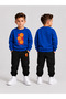 Children's Printed Winter Sweatsuit Top and Bottom Set: 3-Ply Brushed Inside Crew Neck Sweatshirt and Cotton Pants Set