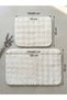 Luxury White Non-Slip Bath Mat Set of 2, 60x100 + 60x50 cm - Water-Resistant, Soft-Textured - 2