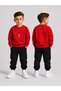 Children's Winter Printed 3-Ply Brushed Inside Crew Neck Sweatshirt and Cotton Top and Bottom Set