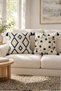 2 Decorative Kilim Rug and Daisy-Patterned Cushion Covers with Invisible Zippers and Tassels, 42x42 cm - 3