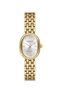 Vintage Elegant Women's Wristwatch | 21 mm Gold-Tone Steel Strap, Oval Design, Silver Dial - 7
