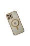 Apple iPhone 12 Pro Case Magneticsafe Laser Silicone - Gold - 4
