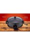 Electric Pizza Pan 42x42cm with Glass Lid, Adjustable Thermostat & Heat Control, Multifunctional Electric Cooking Frying Pan for Pizza, Pancakes, Grilling, Frying & Everyday Cooking