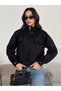 New Season Women's Oversized Mock Neck Double-Pocket Imported Suede Jacket - 3