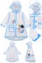 3–11 Years Old Premium Children's Raincoat with Front Flap, Hood, Snap-Fastened Pockets, Buttoned Sleeves, and Bag Detail—Cute Printed EVA Windproof, Waterproof, and Breathable Poncho for Boys and Girls - 4