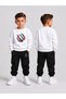 Children's Printed Winter Sweatsuit Top and Bottom Set: 3-Ply Brushed Inside Crew Neck Sweatshirt and Cotton Pants Set