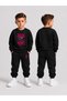 Children's Winter Printed 3-Ply Brushed Inside Crew Neck Sweatshirt and Cotton Top and Bottom Set