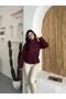 Women's Double-Buttoned Mock Neck Belted Short Melton Coat - 4