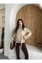 Women's Double-Buttoned Mock Neck Belted Short Melton Coat - 4