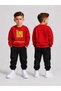 Children's Printed Winter Sweatsuit Top and Bottom Set: 3-Ply Brushed Inside Crew Neck Sweatshirt and Cotton Pants Set