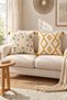 2 Decorative Kilim Rug and Daisy-Patterned Cushion Covers with Invisible Zippers and Tassels, 42x42 cm - 5