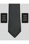Black Striped Satin Slim Tie – 7 cm wide - 2