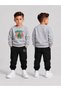 Children's Printed Winter Sweatsuit Top and Bottom Set: 3-Ply Brushed Inside Crew Neck Sweatshirt and Cotton Pants Set