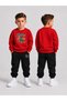 Children's Printed Winter Sweatsuit Top and Bottom Set: 3-Ply Brushed Inside Crew Neck Sweatshirt and Cotton Pants Set