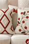 2 Decorative Kilim Rug and Daisy-Patterned Cushion Covers with Invisible Zippers and Tassels, 42x42 cm - 2