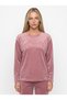 WOMEN'S LONG-SLEEVED VELVET PAJAMA SET, STRAIGHT-LEG, PINK