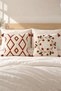 2 Decorative Kilim Rug and Daisy-Patterned Cushion Covers with Invisible Zippers and Tassels, 42x42 cm - 7