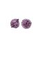 Round crocheted lilac earrings - 4