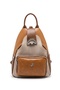 Women's Backpack Double Compartment Sports Bag Sand Brown Tan Dona (23X26X14 cm) - 4