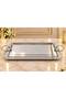 Silver Serving Tray with Single Handle Large
