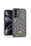 Diamora Diamond-Look Stone Case (Gray), Compatible with the Samsung Galaxy S25 FE, with Camera Protection and a Sparkling Design