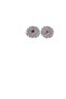 Silver crocheted round earrings - 5