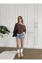 Cowl Neckline Striped Pattern Knit Sweater - 2