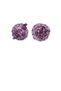 Round crocheted lilac earrings - 5