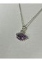 Purple Stone Swan Necklace - 2