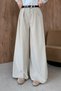 Pleated Pants, Beige - 3
