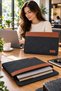 15.6-Inch Black and Brown Magnetic Felt Laptop Bag, Notebook and Document Case - 4