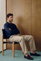 Men's Premium Soft-Textured, Pilling-Resistant Polo Collar Knit Sweater, Navy Blue 27W2020 - 4