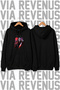 "Scream" Printed Unisex Oversized Hoodie - 3-Ply Fleece-Lined Hood with Rope Details