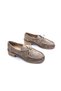 Genuine Suede Leather Women's Lace-Up Heeled Shoes with 4 cm Heels in Beige - 4